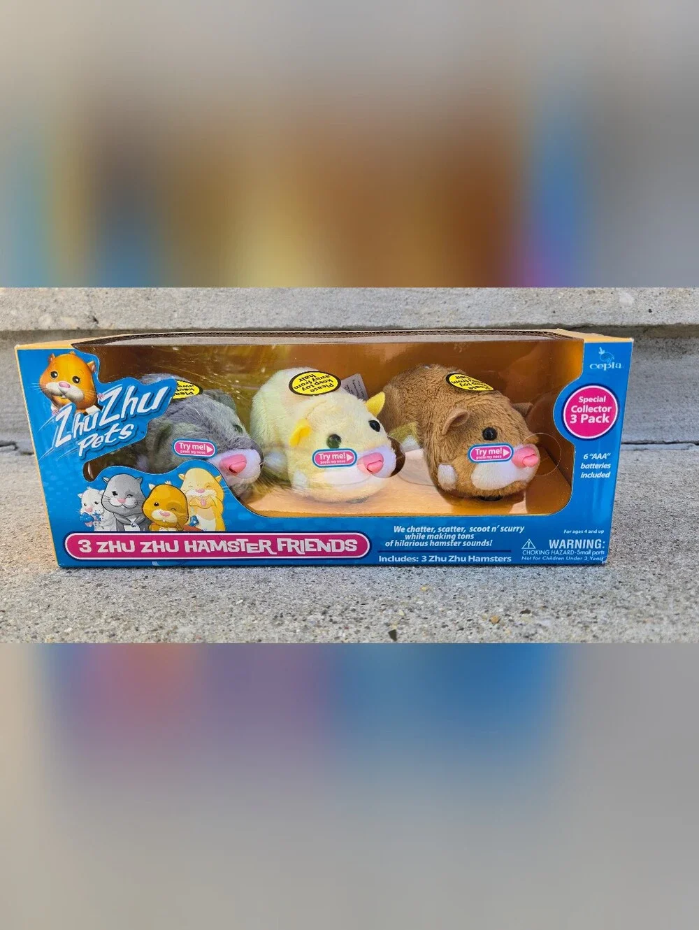 Zhu Zhu Pets Hamster Friends 3 Special Collect Mr. Squiggles, Chunk, Pipsqueak